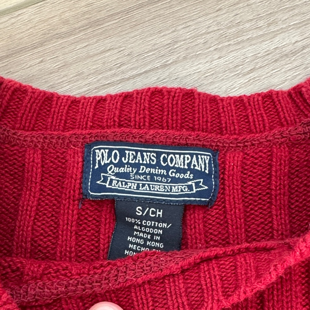 Ralph Lauren Men's Vibrant Red Crewneck Sweater - Picture 3 of 3